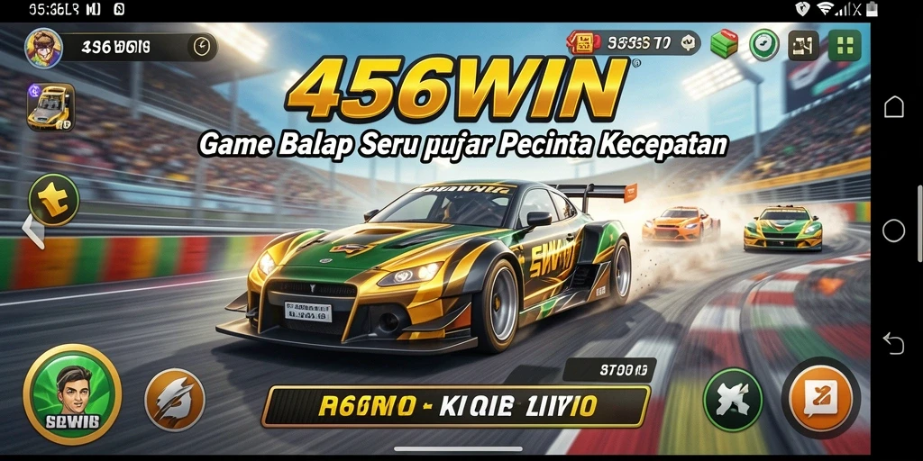Tangkapan layar gameplay memperlihatkan balapan yang mendebarkan di lintasan kota.