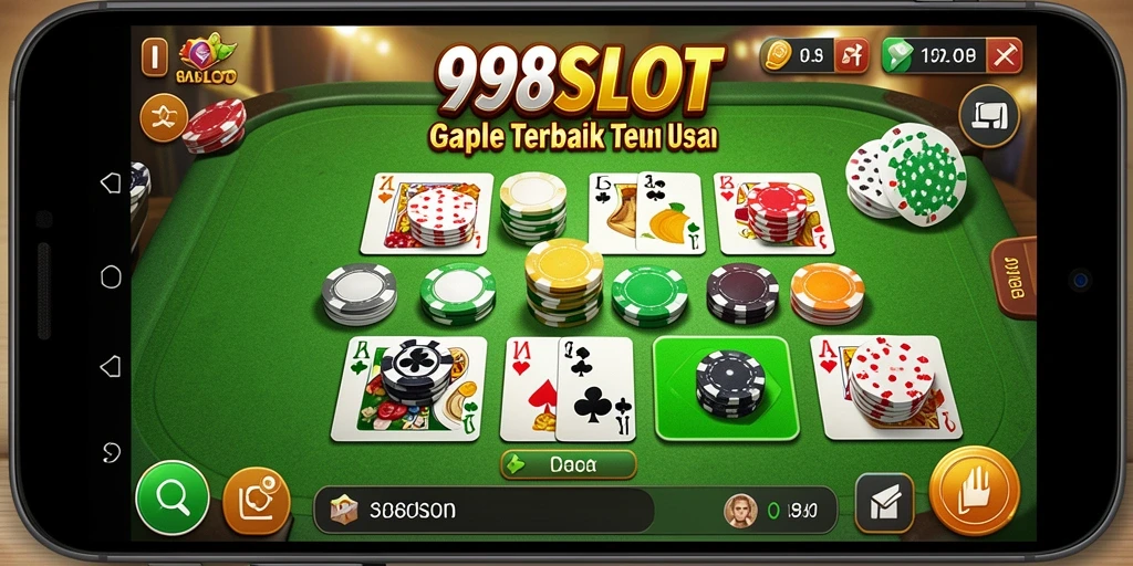 Screenshot utama dari gameplay Gaple yang seru di 988SLOT.