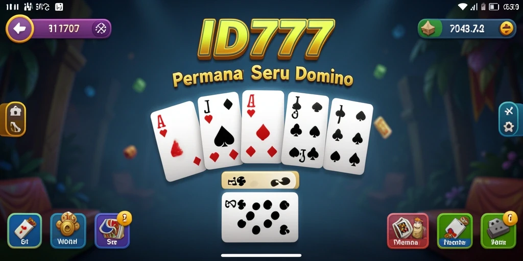 Tampilan menarik dari gameplay Domino di ID777.