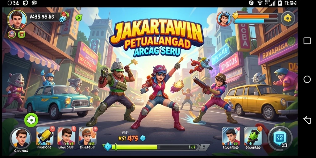 Tampilan gameplay JAKARTAWIN dengan aksi seru dan grafis menarik.