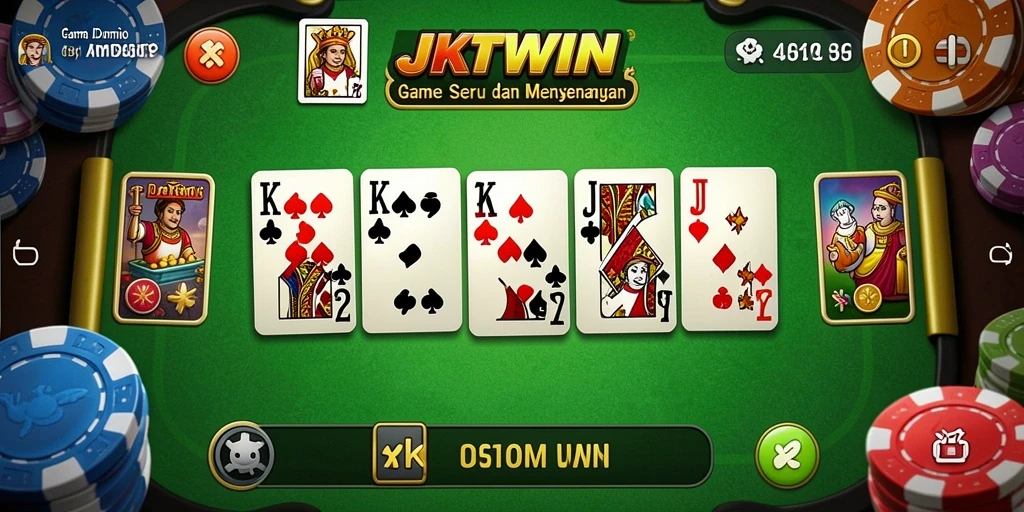 Gameplay seru Domino di JKTWIN dengan teman-teman.