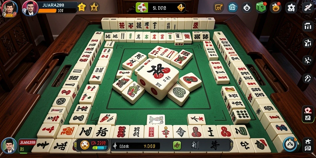 Tampilan seru gameplay Mahjong di JUARA288.