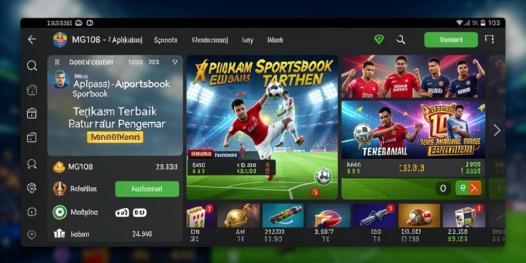 Tampilan gameplay Sportsbook pada aplikasi MG108 yang menarik.