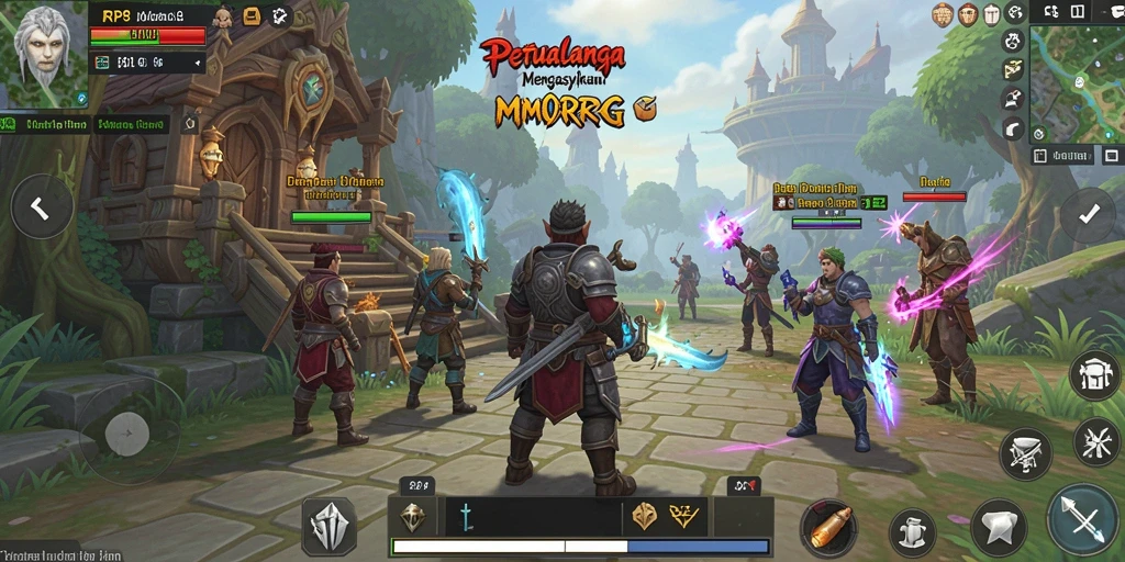 Gameplay RP8 yang menarik dengan petualangan seru di dunia MMORPG.
