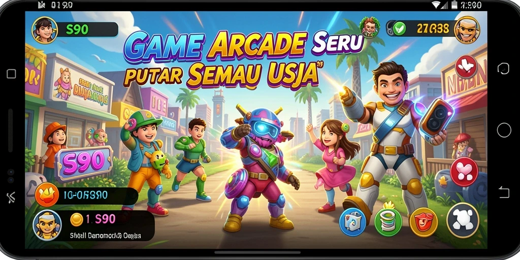 Screenshot gameplay S80 yang penuh warna dan menantang.
