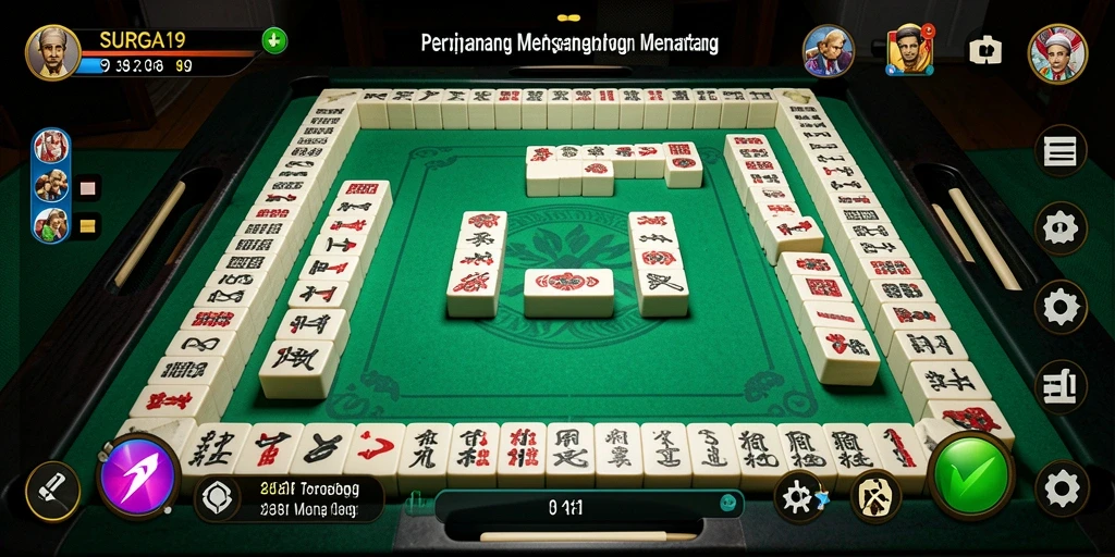 Tampilan gameplay Mahjong yang mengasyikkan di SURGA19.